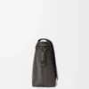 Bolso satchel Flamenco en piel de becerro flexible y brillante Gris oscuro Bolso satchel Flamenco en piel de becerro flexible y brillante Gris oscuro