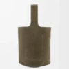 Bolso tipo cubo Pebble grande en piel de becerro ante Dark Olive Bolso tipo cubo Pebble grande en piel de becerro ante Dark Olive