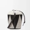 Bolso tipo cubo Small Treasure Bako en jacquard de lona y piel de becerro Natural/Negro Bolso tipo cubo Small Treasure Bako en jacquard de lona y piel de becerro Natural/Negro