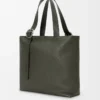 Bolso tote con cremallera Loop en piel de becerro granulada flexible Dark Khaki Bolso tote con cremallera Loop en piel de becerro granulada flexible Dark Khaki