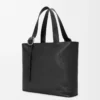Bolso tote con cremallera y asas en piel de becerro granulada flexible Negro Bolso tote con cremallera y asas en piel de becerro granulada flexible Negro