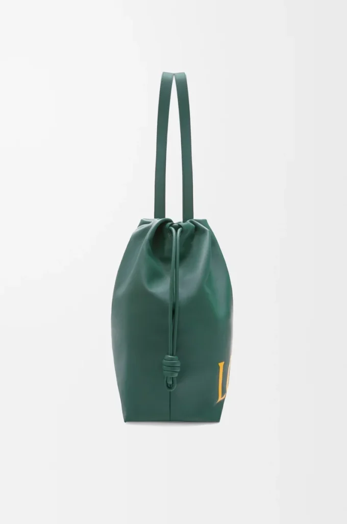 Bolso tote con logotipo Flamenco en piel de becerro napa Evergreen Bolso tote con logotipo Flamenco en piel de becerro napa Evergreen