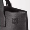 Bolso tote horizontal Buckle en piel de becerro clásica negra Bolso tote horizontal Buckle en piel de becerro clásica negra