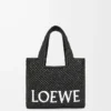 Bolso tote LOEWE Font pequeño en rafia Negro Bolso tote LOEWE Font pequeño en rafia Negro
