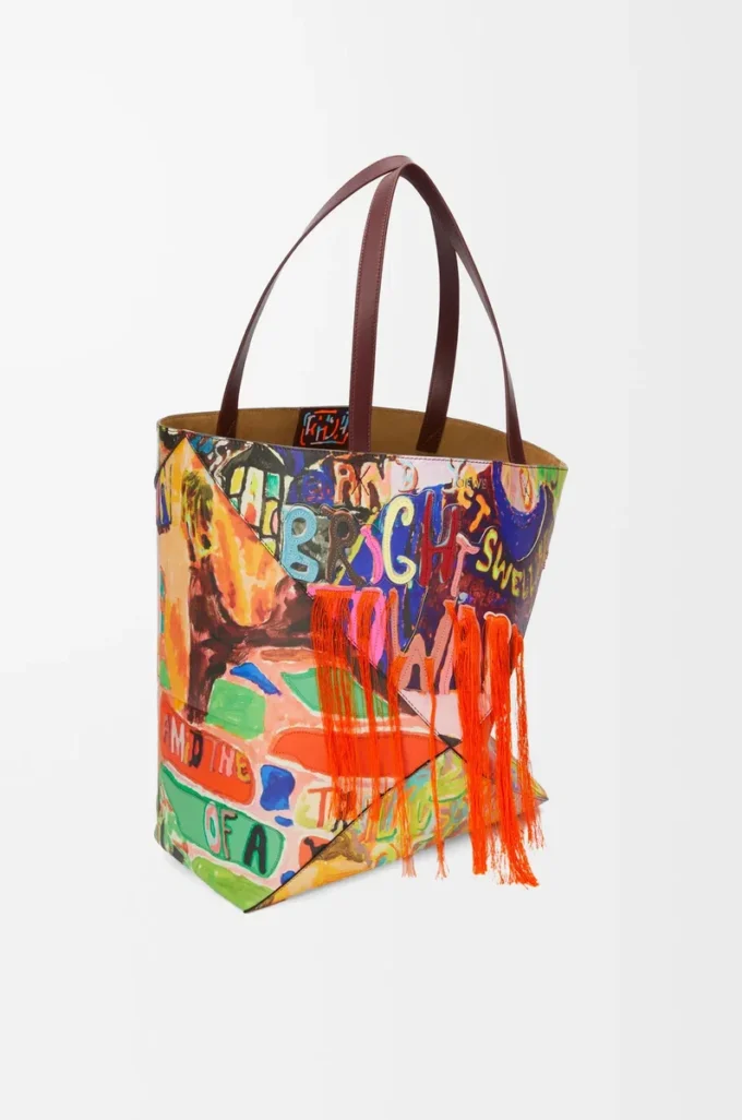 Bolso tote Puzzle Fold XL en piel de becerro clásica Burdeos oscuro/Multicolor Bolso tote Puzzle Fold XL en piel de becerro clásica Burdeos oscuro/Multicolor