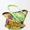 Bolso tote Puzzle Fold XL en piel de becerro clásica Verde vivo/Multicolor Bolso tote Puzzle Fold XL en piel de becerro clásica Verde vivo/Multicolor