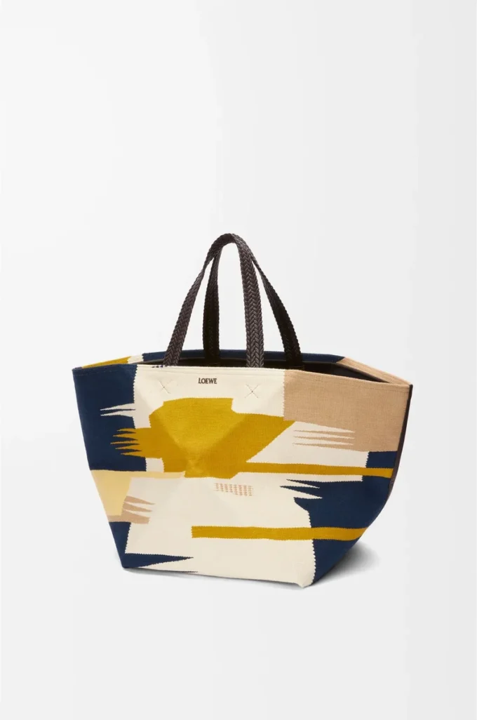 Bolso tote Puzzle Fold XXL en lona multicolor Bolso tote Puzzle Fold XXL en lona multicolor