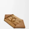 Bolso tote XXL Puzzle Fold en piel de becerro brillante Oak