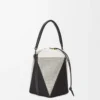 Bolso Treasure Bako en jacquard de lona y piel de becerro Natural/Negro Bolso Treasure Bako en jacquard de lona y piel de becerro Natural/Negro
