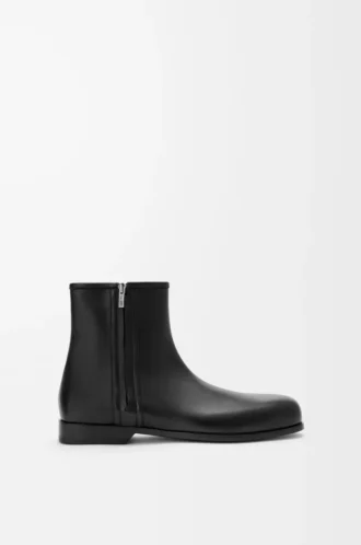 Botines Bobine de piel de becerro lisa en color negro