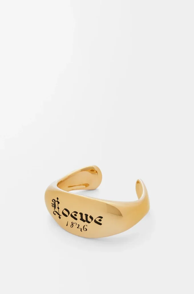 Brazalete con sello en plata de ley Oro Brazalete con sello en plata de ley Oro