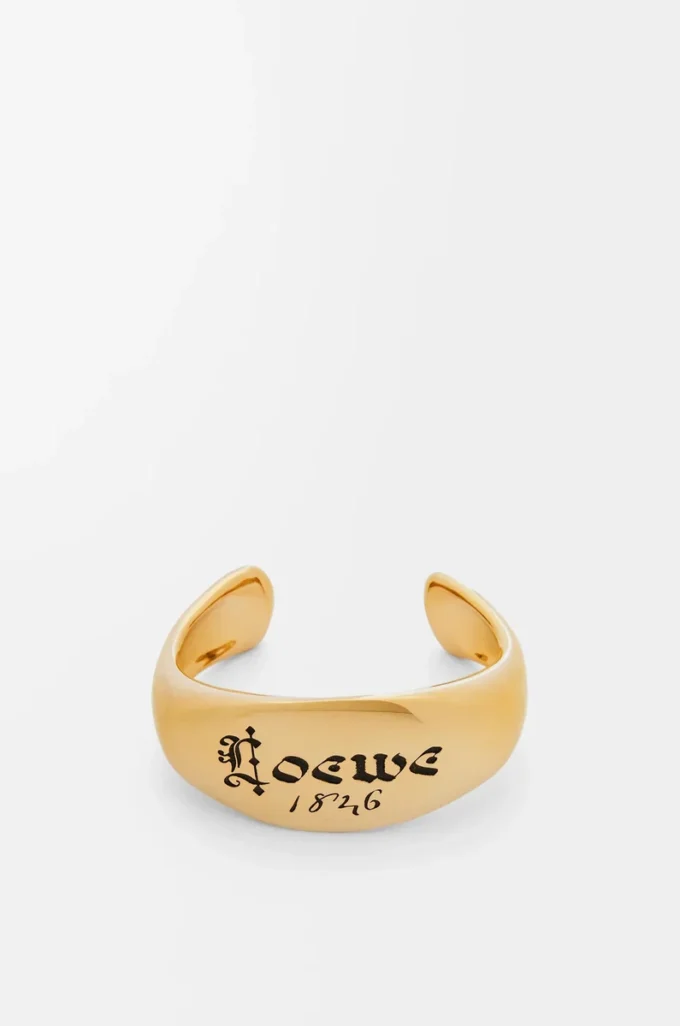 Brazalete con sello en plata de ley Oro Brazalete con sello en plata de ley Oro