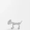 Broche con forma de perro salchicha Plata Broche con forma de perro salchicha Plata