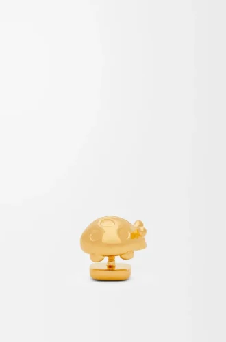Broche de mariquita en latón dorado