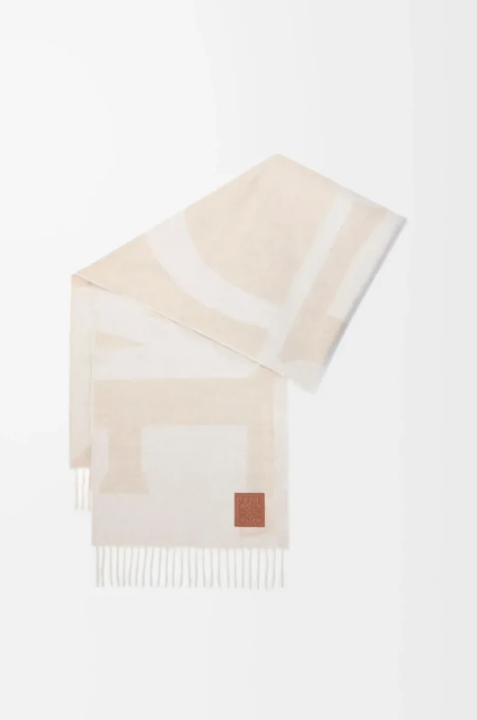 Bufanda de cachemira Beige claro/Beige