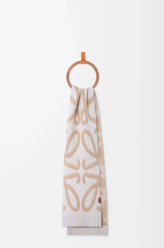 Bufanda de lana y cachemira Beige Melange