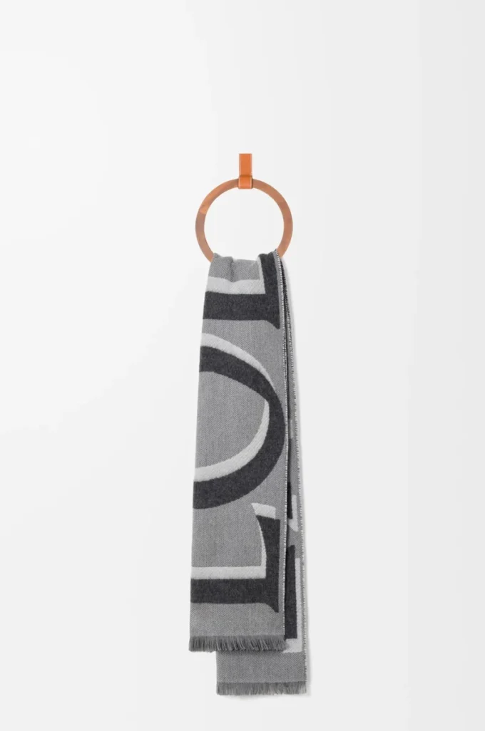 Bufanda de lana y cachemira Gris claro/Gris Bufanda de lana y cachemira Gris claro/Gris