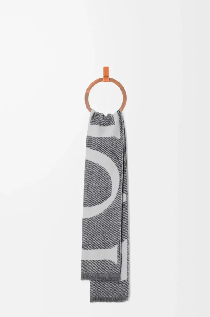 Bufanda de lana y cachemira Gris claro/Gris Bufanda de lana y cachemira Gris claro/Gris