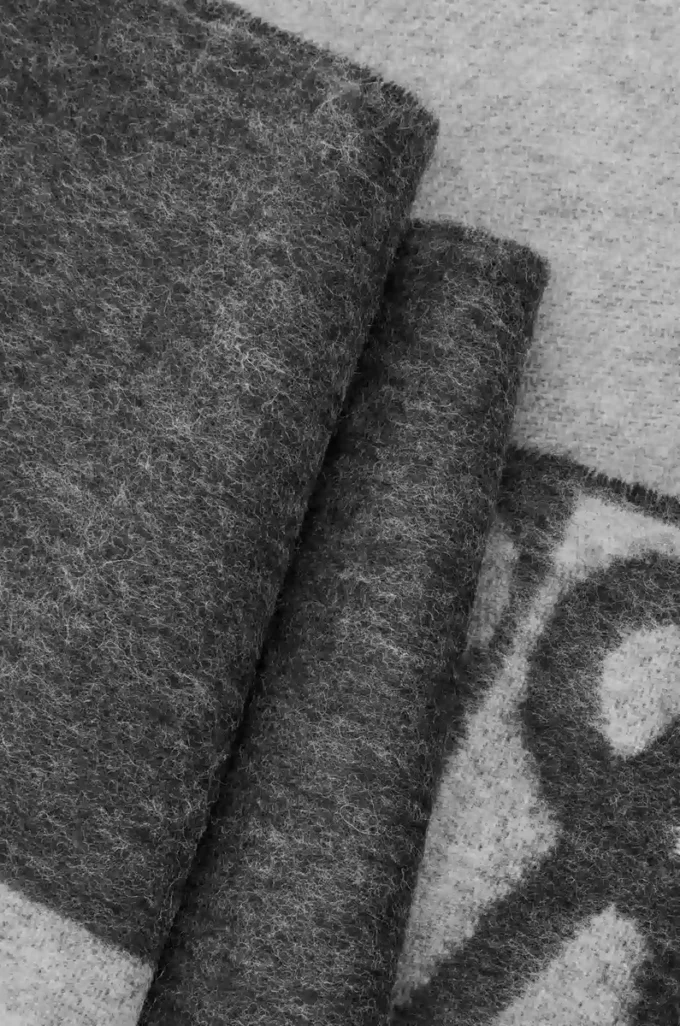 Bufanda de lana y cachemira Gris oscuro/Gris claro Bufanda de lana y cachemira Gris oscuro/Gris claro