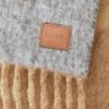 Bufanda de mezcla de alpaca y lana en color camel/multicolor Bufanda de mezcla de alpaca y lana en color camel/multicolor