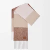 Bufanda de mezcla de alpaca y lana Mocha/Beige Bufanda de mezcla de alpaca y lana Mocha/Beige