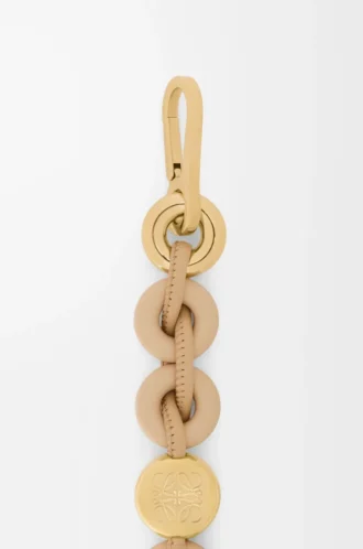 Cadena de donuts en piel de becerro Silk Beige