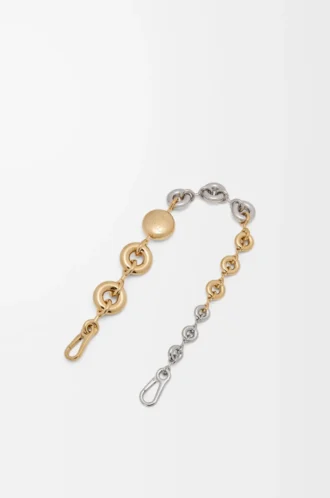 Cadena de eslabones tipo donut bicolor Plata/Oro