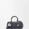 Cadena tipo donut en piel de becerro Black