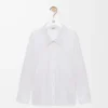 Camisa adornada de algodón Blanco