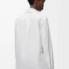 Camisa adornada de algodón Blanco