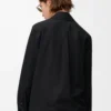 Camisa adornada de algodón negro