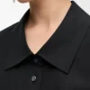 Camisa adornada de algodón negro