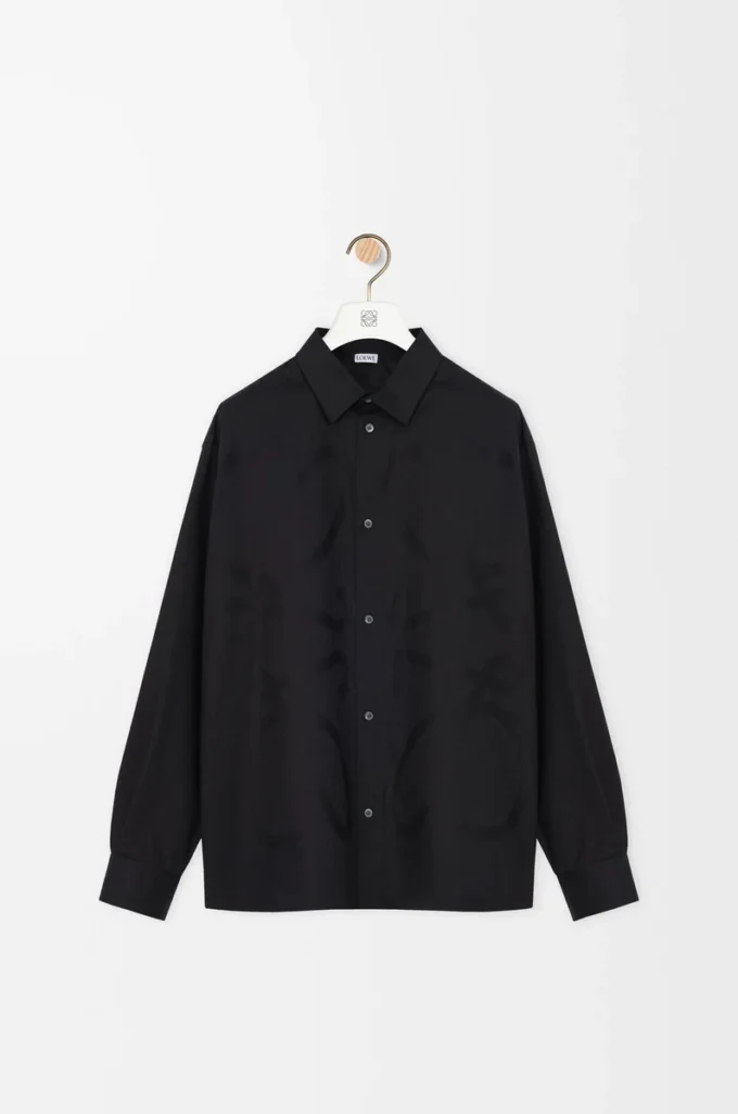 Camisa Anagram de algodón negro Camisa Anagram de algodón negro