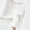 Camisa cruzada de denim Blanco