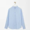 Camisa de algodón azul claro