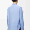 Camisa de algodón azul claro
