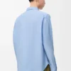 Camisa de algodón azul claro