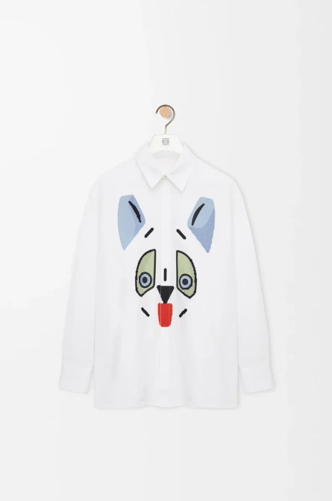 Camisa de algodón blanco
