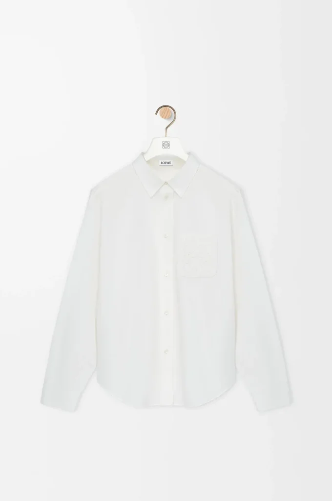Camisa de algodón blanco