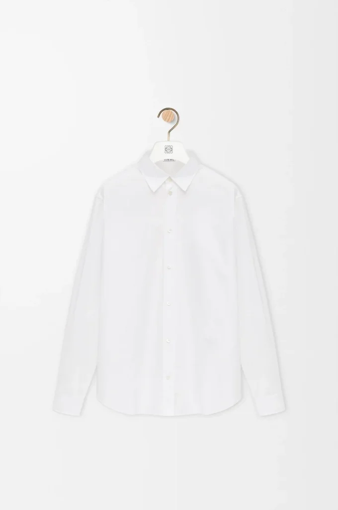 Camisa de algodón blanco