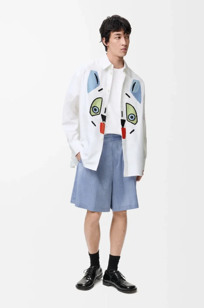 Camisa de algodón blanco