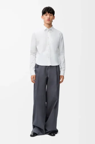 Camisa de algodón blanco