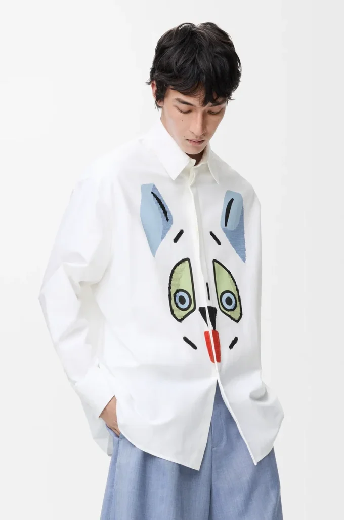 Camisa de algodón blanco