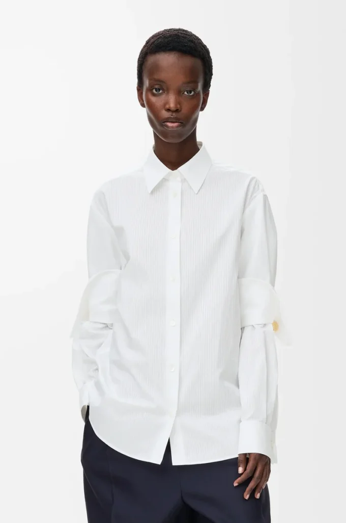 Camisa de algodón blanco Camisa de algodón blanco