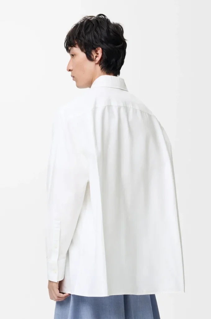 Camisa de algodón blanco