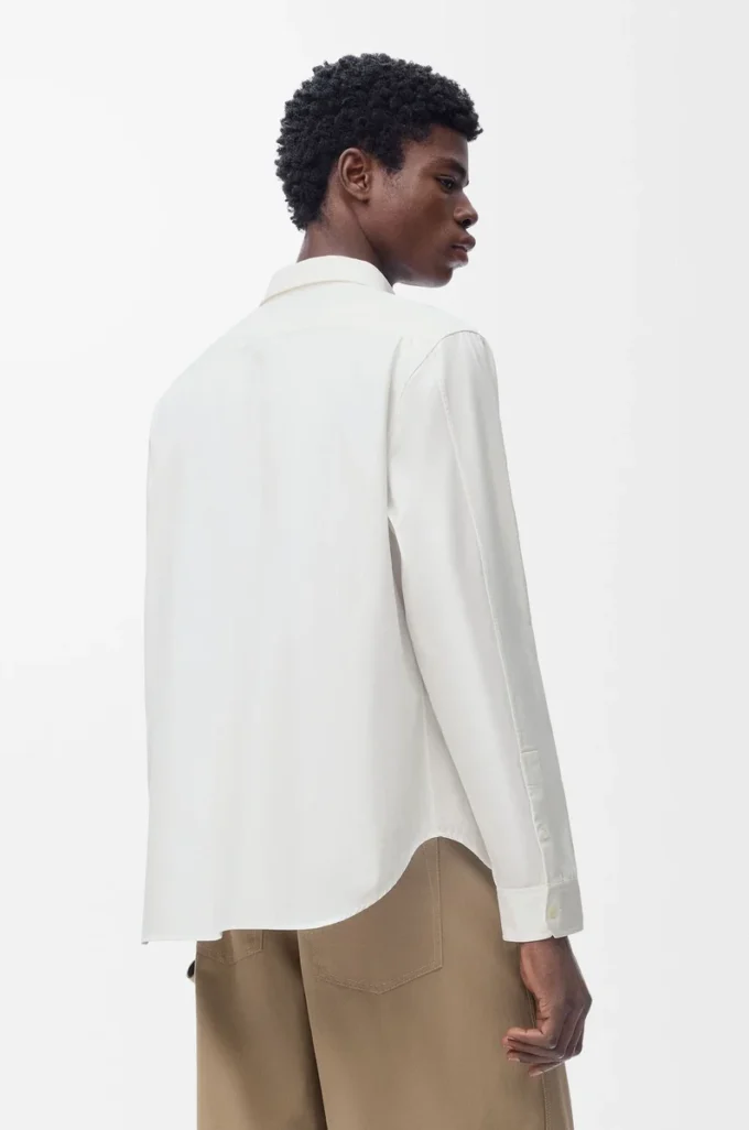 Camisa de algodón blanco