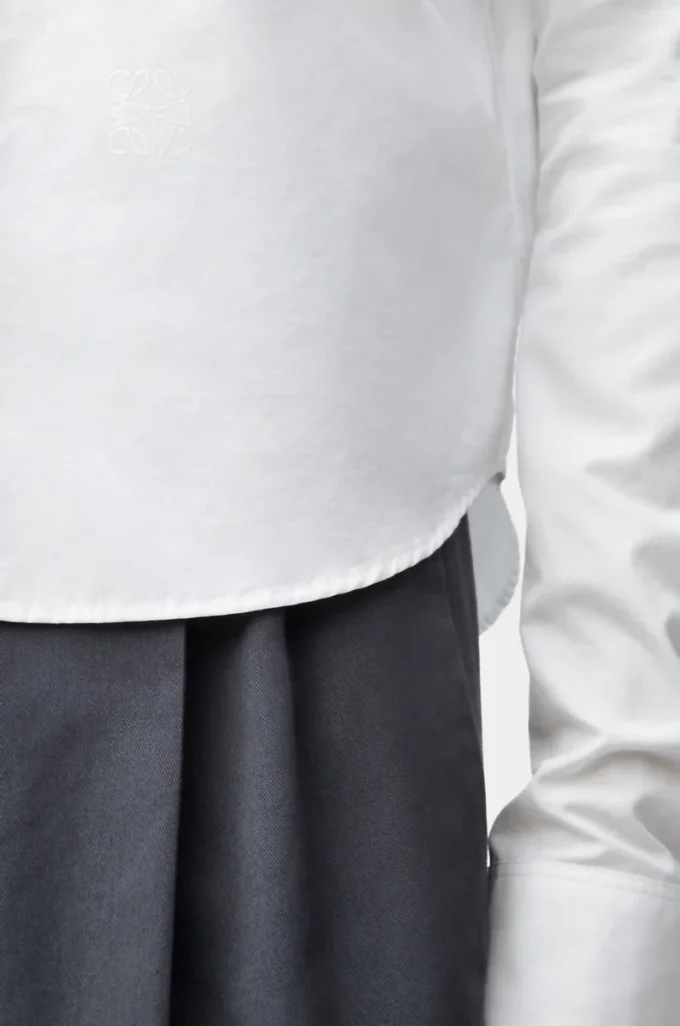 Camisa de algodón blanco