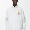 Camisa de algodón blanco/multicolor