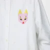 Camisa de algodón blanco/multicolor
