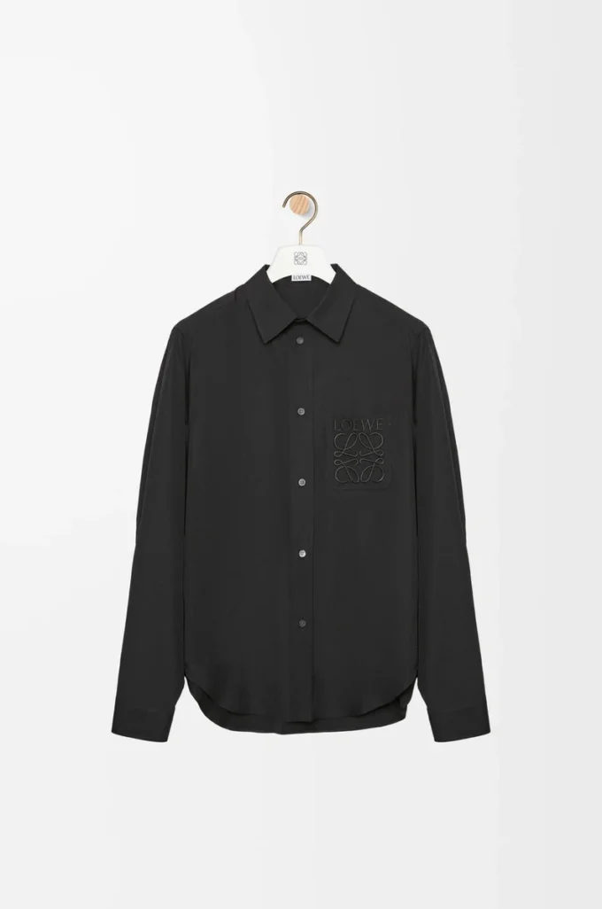 Camisa de algodón negro